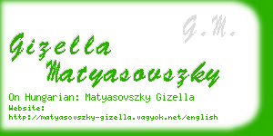gizella matyasovszky business card